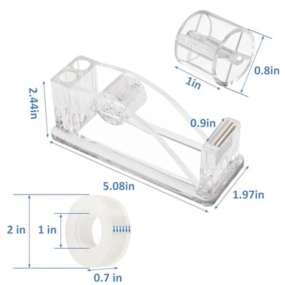 Transparent Acrylic Tape Dispenser, Non-Skid