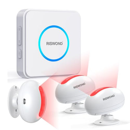Motion Sensor Door Chime, Wireless Motion Alarm Indoor for Business Entry - style: 1 Rreceiver 3 Sensors