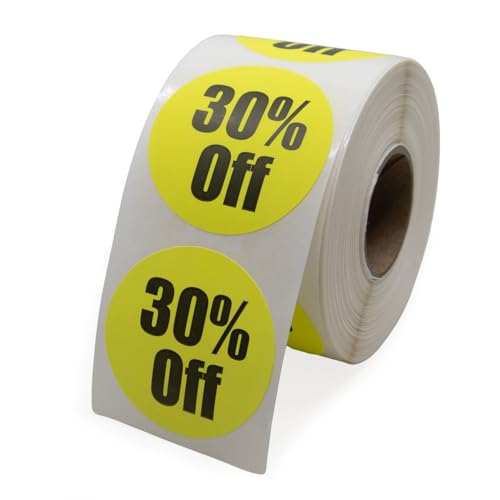 LabelValue.com | Sale Stickers - 1.5” Circles, [500 Labels/1 Roll], Yellow, Point of Sale Labels | Great for Product Promotion in Retail Stores
