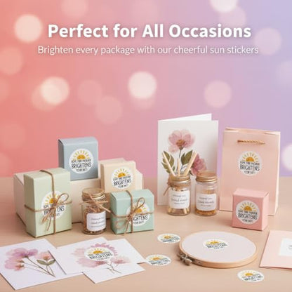 1000Pcs Happy Sun Thank You Stickers - Removable Food Labels - color: 1000pcs- Sun Thank You Labels