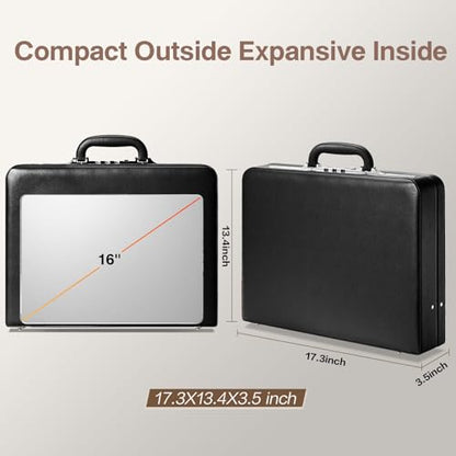 LOCKCURX Briefcases for Men, Anti-Theft Longwave Lock, 16 Inch Laptop - color: Black, size: Longwave Lock