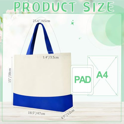 Epakh Canvas Tote Bags Bulk 18.5 x 15 In - color: Mixed Color