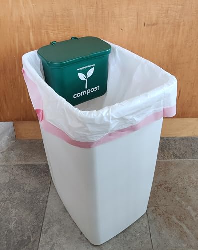 Small Green Compost Bin Container for Hanging on Kitchen Trash Container - size: Qty 1 Compost Green