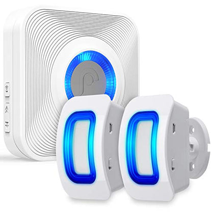 Fosmon WaveLink Wireless Driveway Alarm Chime, 1 Receiver 2 Sensors Kit - style: 1 Receiver + 2 Motion Sensor