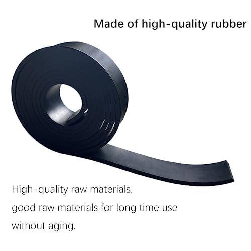 Solid Rubber Strip Roll 1/4 (.25)" Thick X 2" Wide X 10'Long - size: 2"X10'X1/4, style: No Adhesive