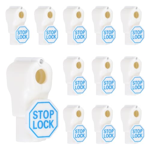 50Pcs Peg Hook Locks (7mm) PC Magnet Anti-Theft Pegboard Display Hook Locks Security Red Stop Tools, Fits Retail Shop/Shopping Center/Garage Tools, White - color: White, size: 7mm