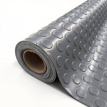 StellarStar 4x20 FT Garage Floor Mat, 2mm Thickened PVC Coin Pattern - color: Gray(Coin), size: 4x20 FT