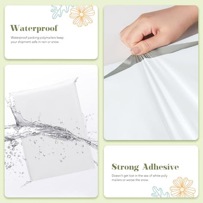 Fuxury Poly Mailers 19x24" 100 Pack,Large Shipping Bags for Clothing,White - color: White, size: 19x24" 100pcs