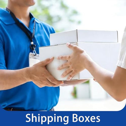 Mefleet 12x5x9" Shipping Boxes 50 Pack Corrugated Cardboard Box White - size: 12x5x9 inches (50 Pack)