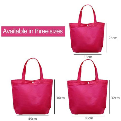 Non-Woven Reusable Shopping Bag, Women Portable Handbag Foldable Cloth Gift Organizer Large Capacity Grocery Storage Tote Pouch(26cm,yellow)