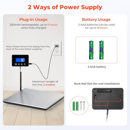 MUNBYN 660lb/1.8oz Shipping Scale, Digital Postal Scale for Packages