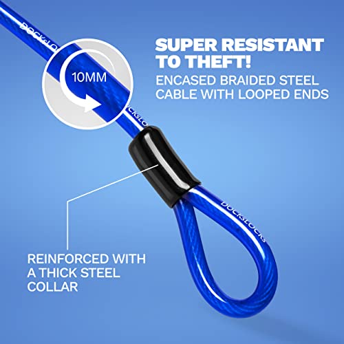 DocksLocks Combination Security Cable Lock Set (5ft-25ft Lengths), 25ft - size: 25ft
