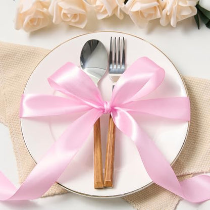 Pink Satin Ribbon 1 Inch x 100 Yards - color: Pink