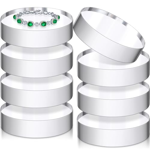 Remerry Acrylic Round Block Display, 8 Pcs, 4 x 4 x 1 Inches - size: 4 x 4 x 1 Inches