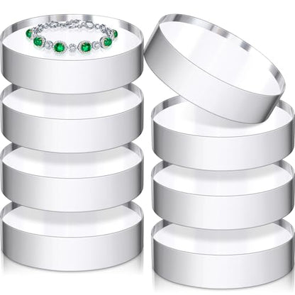 Remerry Acrylic Round Block Display, 8 Pcs, 4 x 4 x 1 Inches - size: 4 x 4 x 1 Inches
