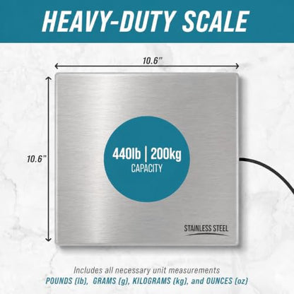Smart Weigh Shipping Scale Digital Postal Scale for Packages 440lbs x 6 oz - color: 440 lbs Stainless Steel