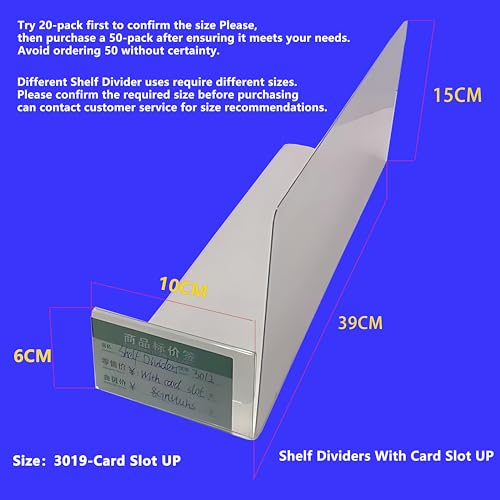 Organizing Essentials Kit - Shelf Dividers, Storage Bin Labels, Index Card Holder, Wire Rack Covers & Shelf Clips with Adjustable Pegs and Label Holders for Pantry, Closet, Office Storage Solutions - size: 3915-Card Slot-UP
