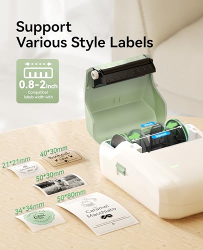 NIIMBOT B1 Label Maker Came with 3 Roll White Labels(Green) - color: Green, size: Printer+ 3 Tapes