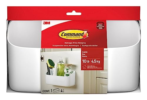 Command Organizing Caddy, 1 Caddy, 4 Large Strips