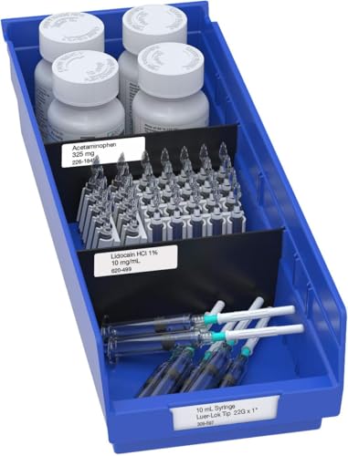 Akro-Mils 40130 Plastic Width Dividers for 4" Tall Shelf Bins, 24-Pk, Black - style: Fits 30130, 30138, and 30164