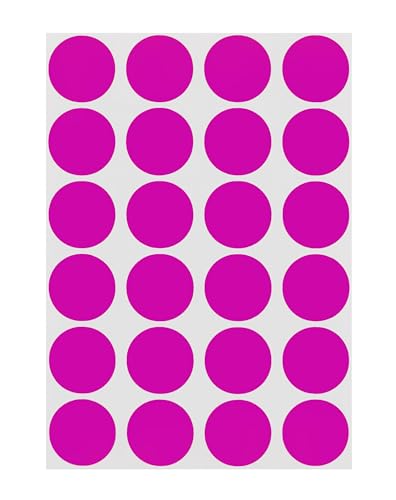 ChromaLabel Fluorescent Purple Dot Stickers, 3/4 Inch, 1008/Pack - color: Fluorescent Purple