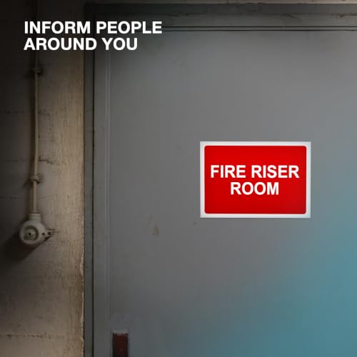 Fire Riser Room Sticker, 7 x 10 Inch Self-Adhesive Vinyl Decal