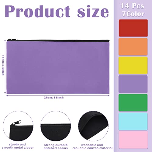 Teling 14 Pack Bank Money Bags with Zipper for Cash, Modern Color - color: Modern Color