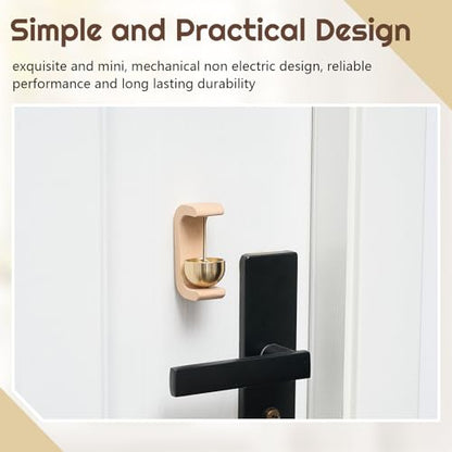 Zonon 4 Pcs Magnetic Wooden Doorbell Chime, Black Walnut,Nature Beech - color: Black Walnut,nature Beech
