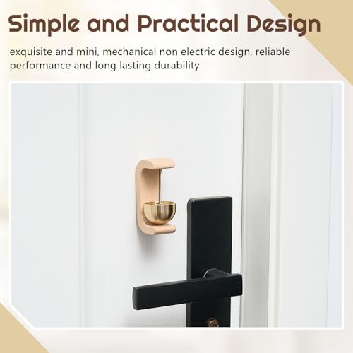 Zonon 4 Pcs Magnetic Wooden Doorbell Chime, Black Walnut,Nature Beech - color: Black Walnut,nature Beech