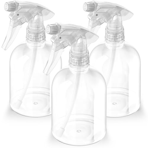 Bar5F Empty Clear Spray Bottle, 16 Oz, Pack of 3