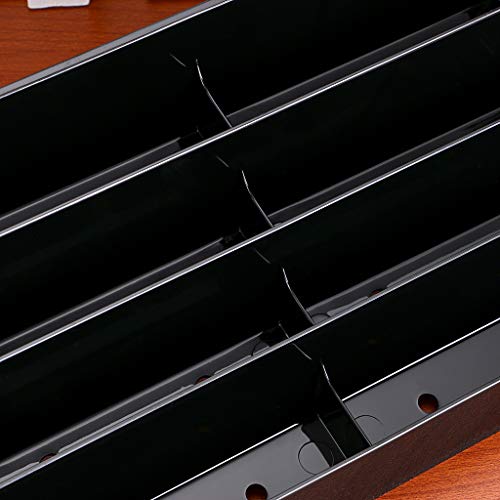 Hipiwe 2-Pack Acrylic Business Card Holder Card for Desk, 8 Pockets - color: Black