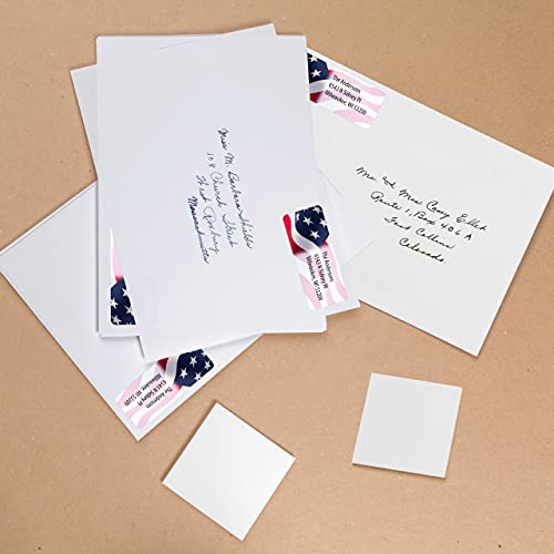 Customized Personalized Address Labels - Made in The USA by Kenco (500 Labels, American Flag) - color: American Flag, size: 500 Labels