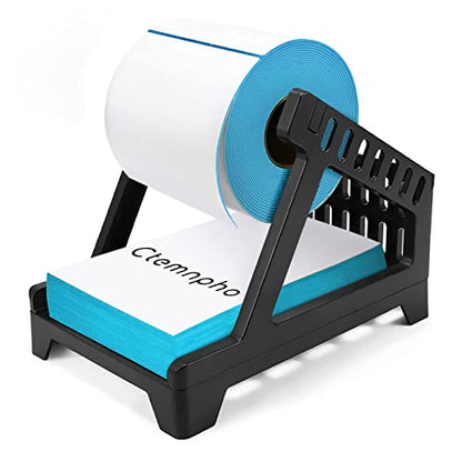 Ctemnpho Large Label Holder for Rolls and Fan-Fold Labels, Basket, Stand Desktop Printer Accessory for Home, Office (Black, Large) - color: Black
