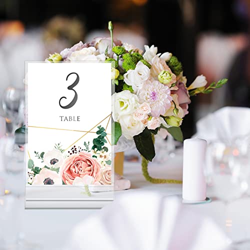 Yulejo 24 Pack Acrylic Sign Holder, Clear Plastic Table Display, 5 x 7In - size: 5 x 7 Inches