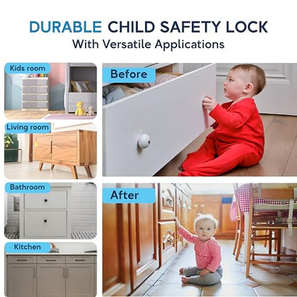Baby Proof Me Baby Proofing Magnetic Child Safety Cabinet Locks, 36-Pack - size: 36 Locks + 9 Keys