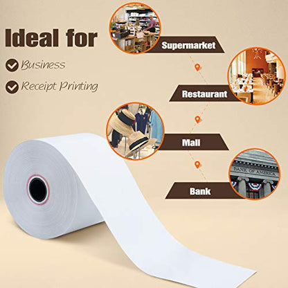 2 1/4" x 230' Credit Card Thermal Receipt Paper 50 Rolls - size: 2-1/4" x 230', style: 50 Rolls