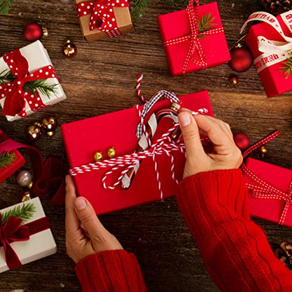 NEBURORA 120 Sheets Red Tissue Paper Christmas Gift Wrap Paper - color: Red