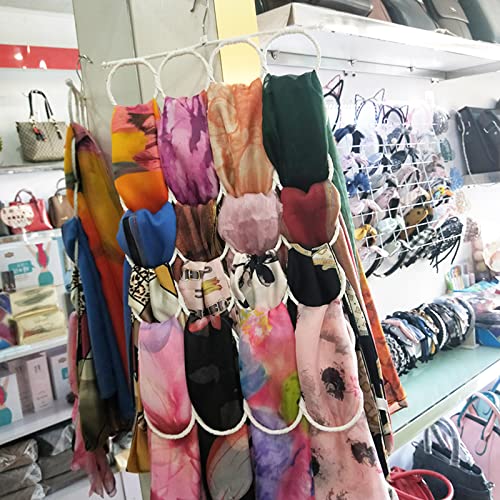 Tosnail Pack of 2 Scarf Hanger Holder Organizer Space Saver for Tie, Belt, Scarves, Socks - White - color: White