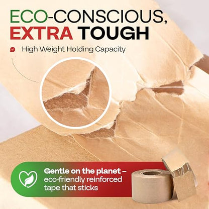 IDL Packaging 2.83" x 450' Water-Activated Kraft Gummed Tape, 30lb (2-Pack) - color: Brown, 30 lbs