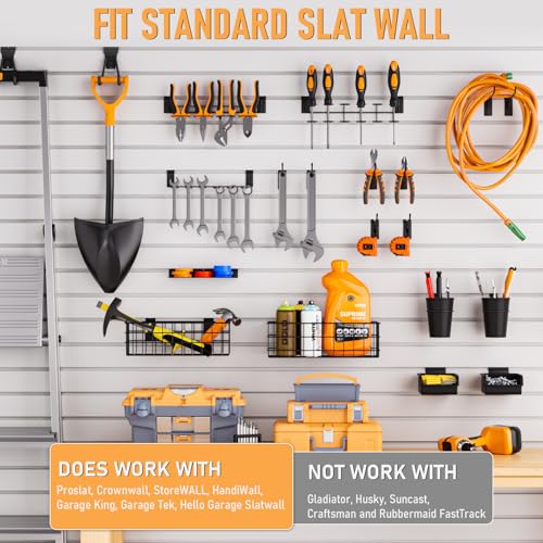 INCLY 30PCS Slatwall Accessories Set with Hooks, Baskets, Bins & Cups