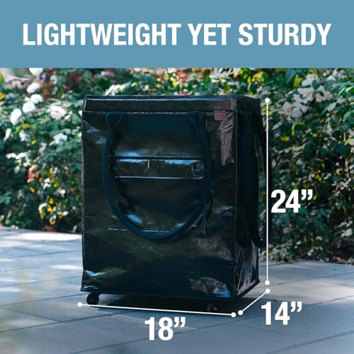 CleverMade Rolling Tote Bag With Wheels, 90L, 75 lb, Gunmetal - color: Gunmetal, size: 90l
