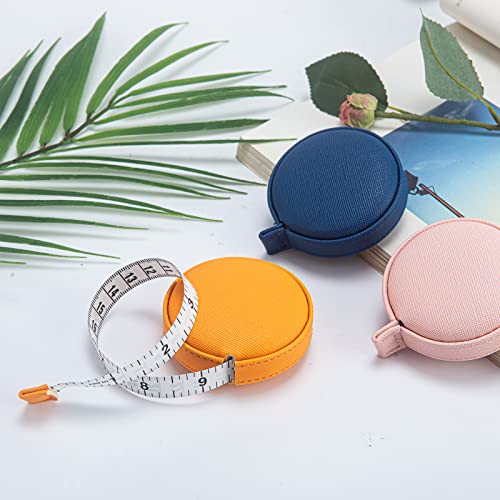 3 Pack Tape Measure 3m/120 Body Measuring Tape for Body Cloth Tape Measure Fabric Tailors Sewing Medical Measurements Tape Retractable Dual Sided Ruler - color: Orange Blue Pink