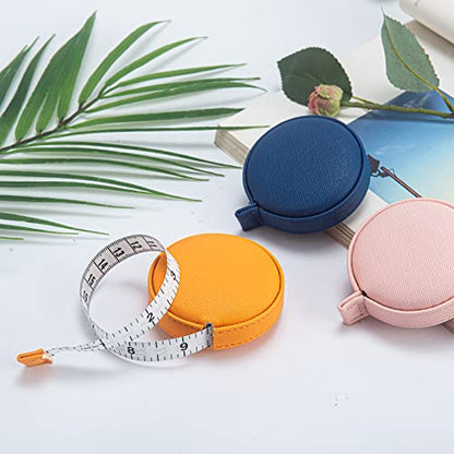 3 Pack Tape Measure 3m/120 Body Measuring Tape for Body Cloth Tape Measure Fabric Tailors Sewing Medical Measurements Tape Retractable Dual Sided Ruler - color: Orange Blue Pink
