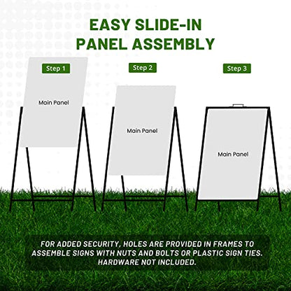 A-Frame Sign Holder - Folding Open House Stand, 36 x 24 in, Black, 1 Pack - size: 36 x 24 (1 Pack)