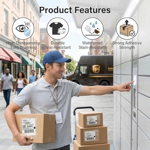 9527 Product 7.5" x 5.5" Clear Adhesive Top Loading Packing List/Shipping Label Envelopes (200 Pack) - size: 7.5" x 5.5" | 200 pack