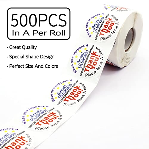 Please Leave a Review Stickers,Small Business Package Packing - color: Thank You Support a Small Business