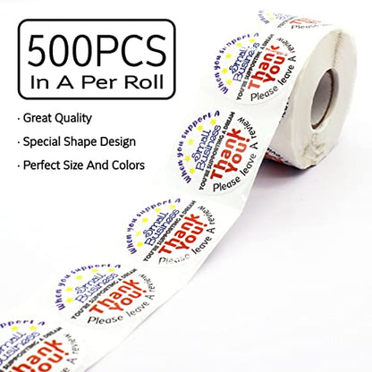 Please Leave a Review Stickers,Small Business Package Packing - color: Thank You Support a Small Business