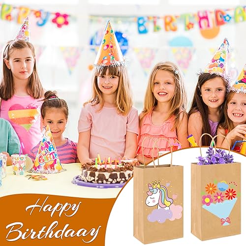 XPCARE Brown Paper Bags with Handles, 200Pcs 5.25x3.25x8.25'' Kraft Bags - color: Brown