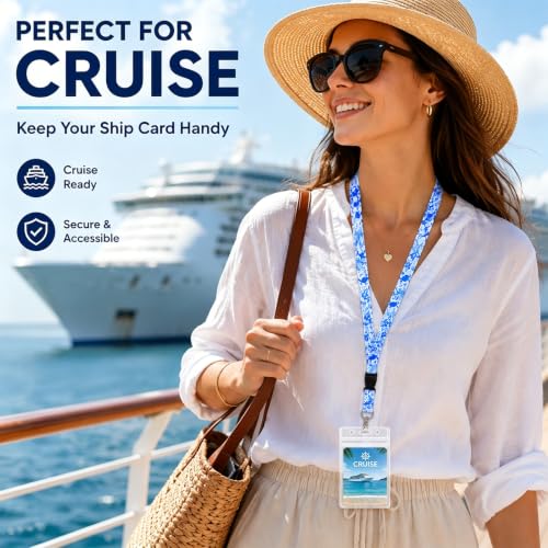 6 Pack Cruise Lanyard for Ship Cards, Cruise Essentials 2026, Starfish - color: 6 Pack Starfish