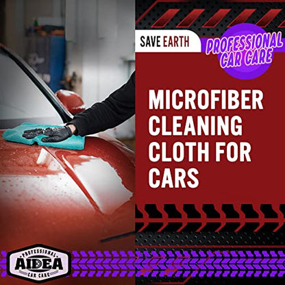AIDEA Microfiber Cleaning Cloth-200PK, Microfiber Towels for Cars, 12×12" - color: Yellow Blue Green, size: 200PK